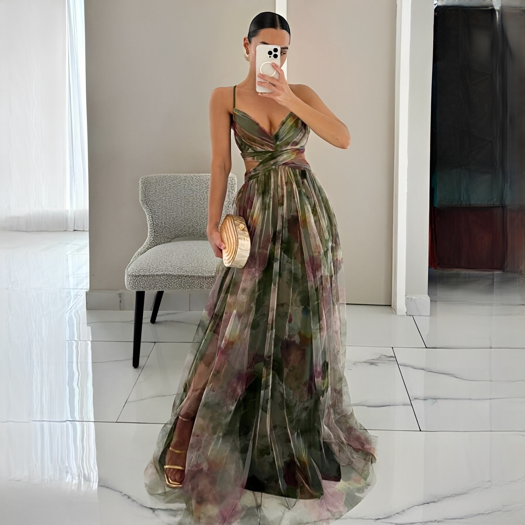 Darrisha - Robe Maxi Élégante à Taille Croisée
