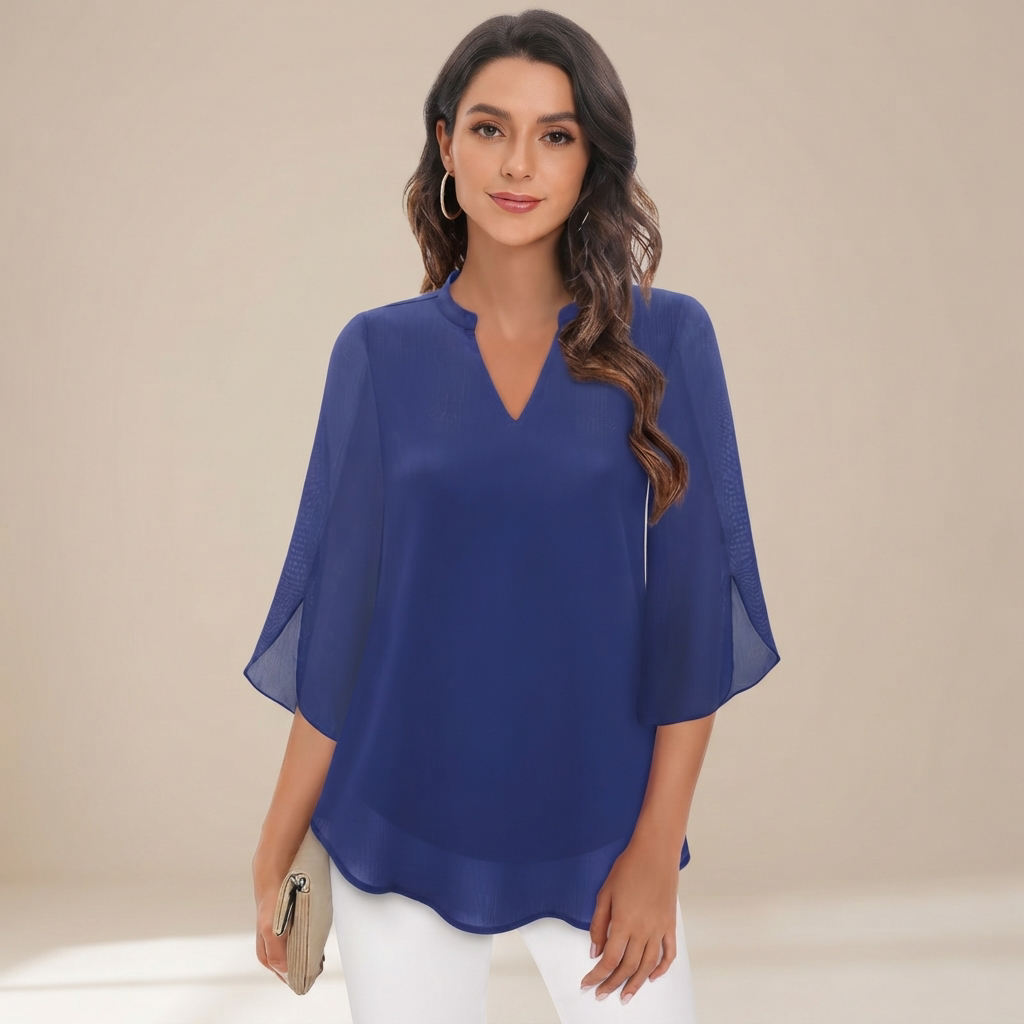 Arsine - Blouse élégante à coupe ample et col en V