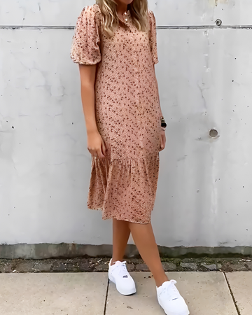 Rhiannon - Robe midi élégante à col en V