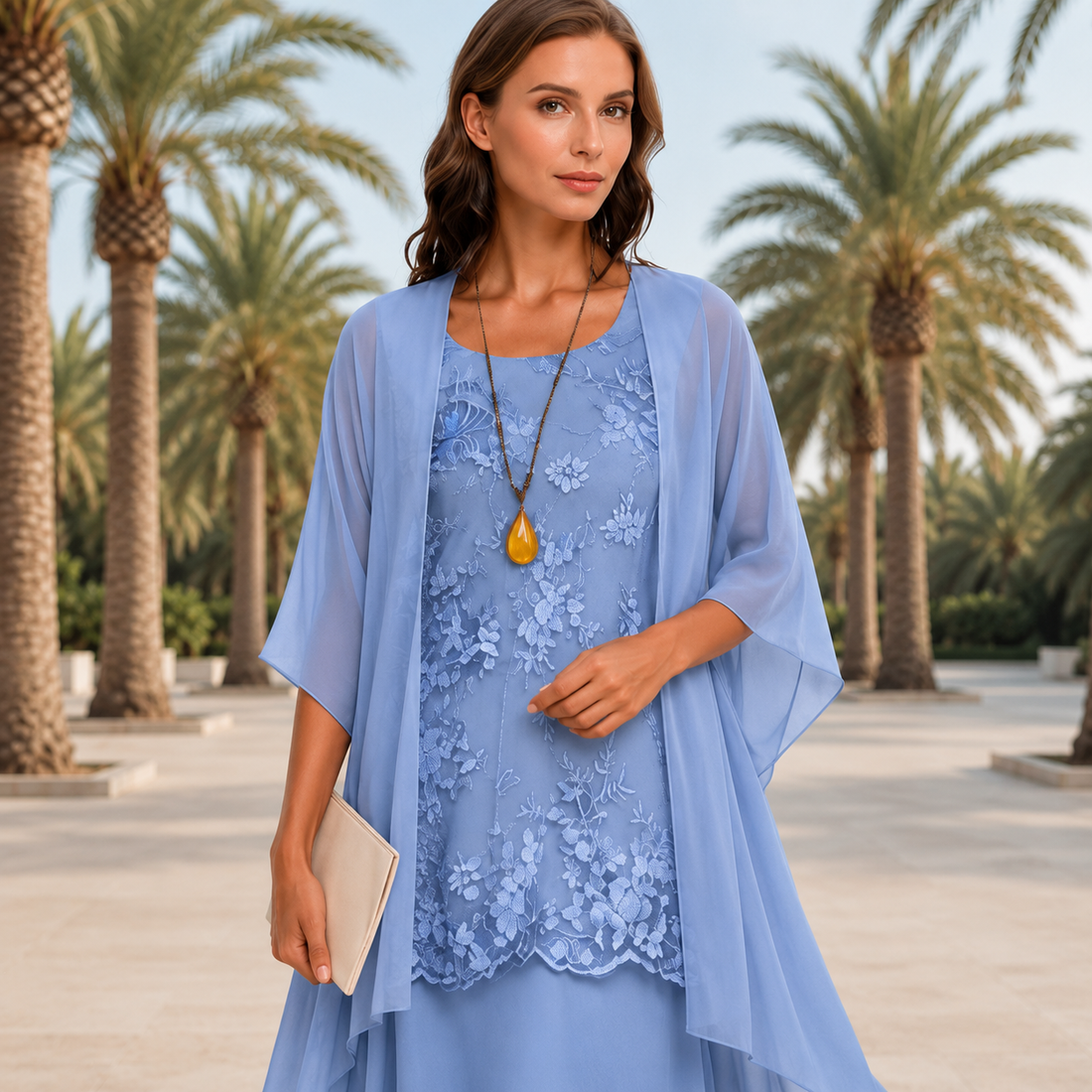 Krystal - Robe midi élégante deux pièces