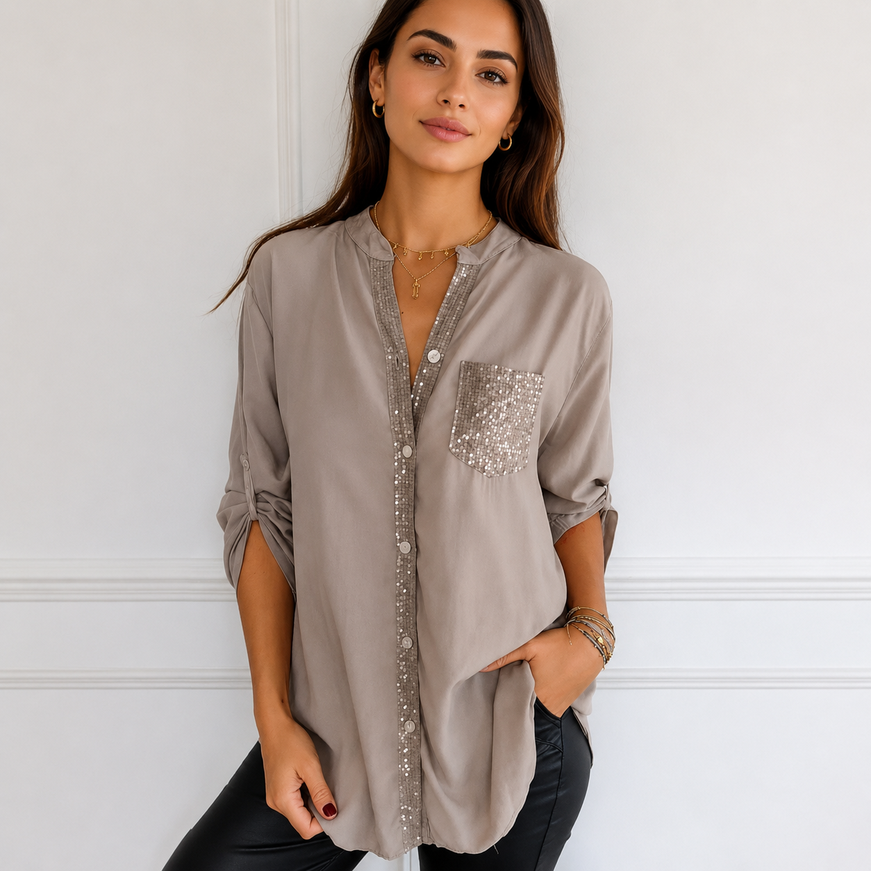Chalise - Blouse Chic à Boutons