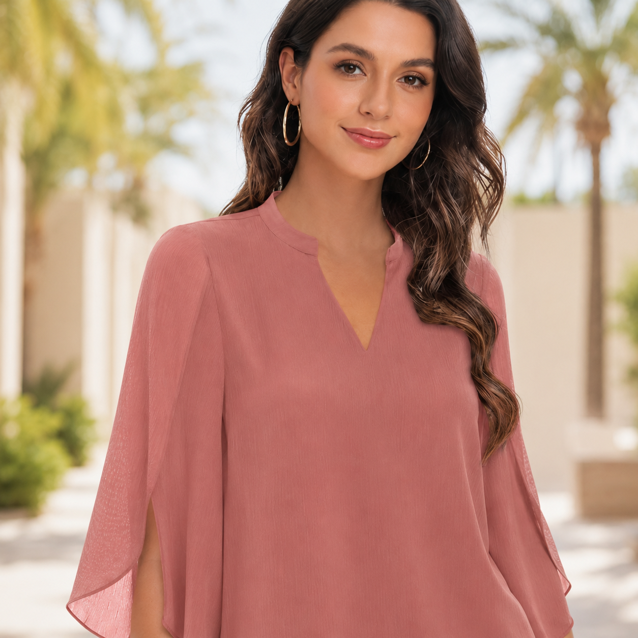 Arsine - Blouse élégante à coupe ample et col en V