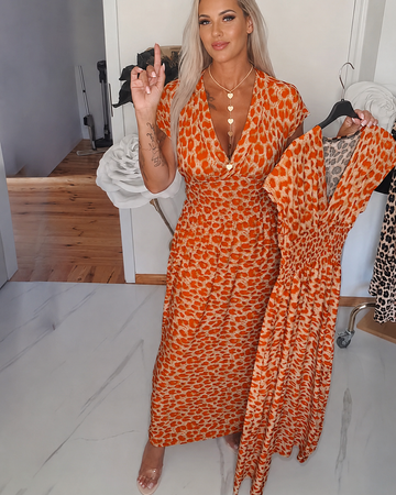 Dyshelle - Élégante Robe Bohème à Encolure en V
