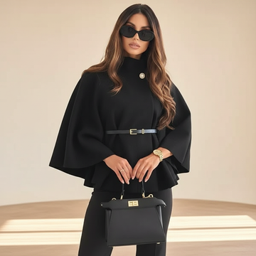 Lindsey - Veste Élégante Ceinturée à Manches Chauve-Souris
