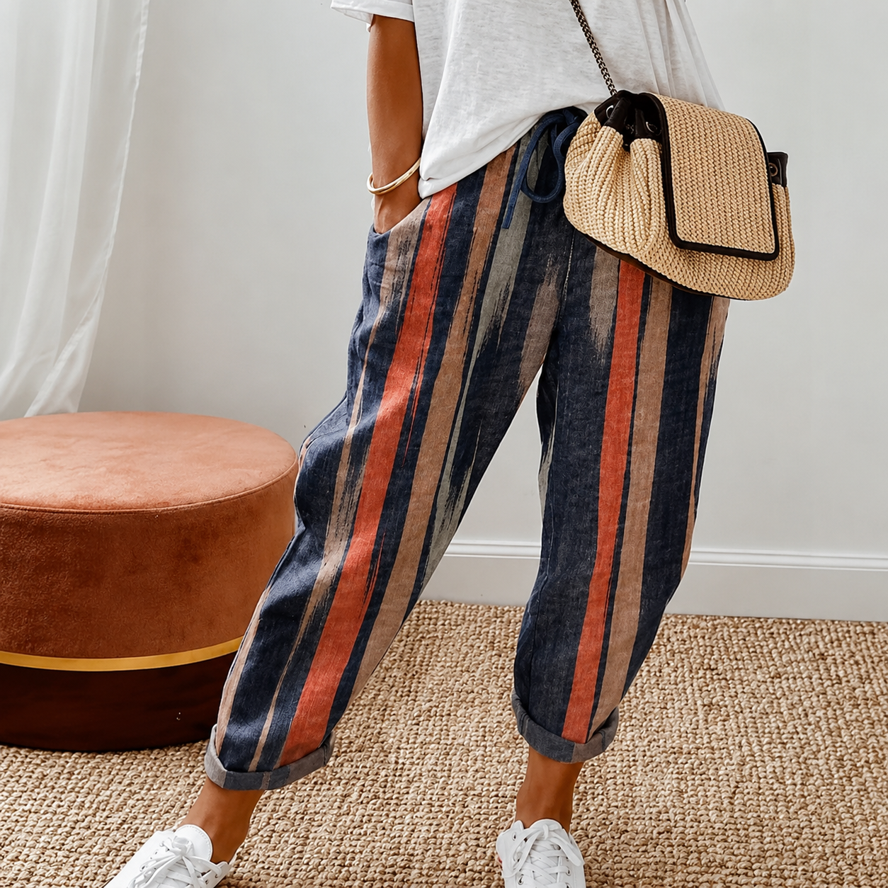 Chelease - Pantalon Relax avec Cordon
