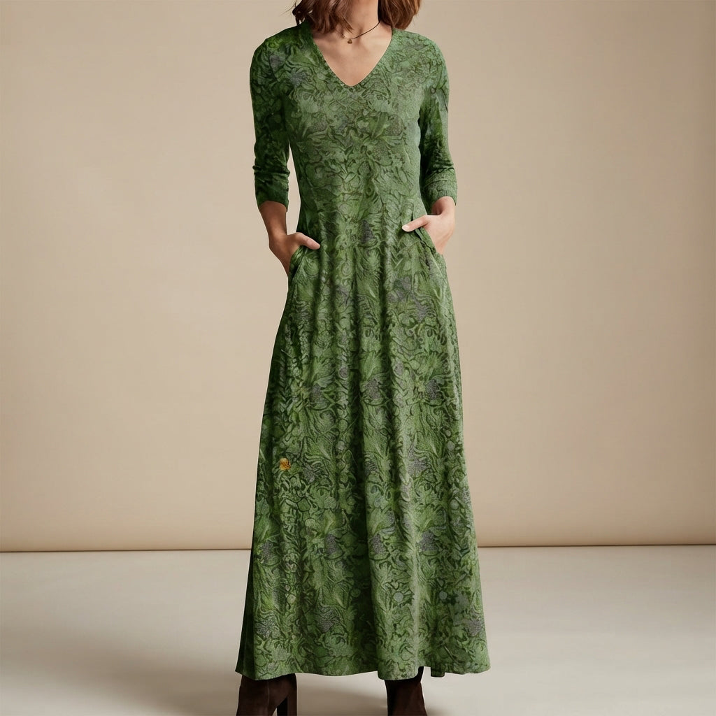Adeline - Robe vintage à manches longues