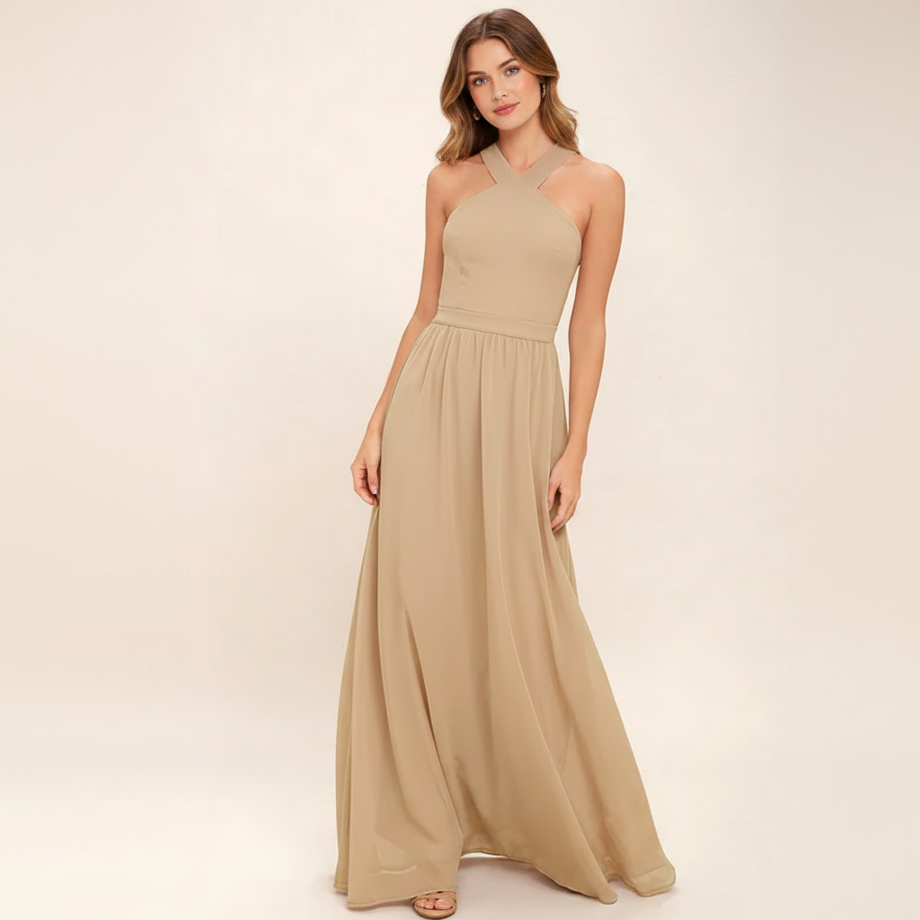 Suzanne - Robe Maxi Stylée à Col Croisé