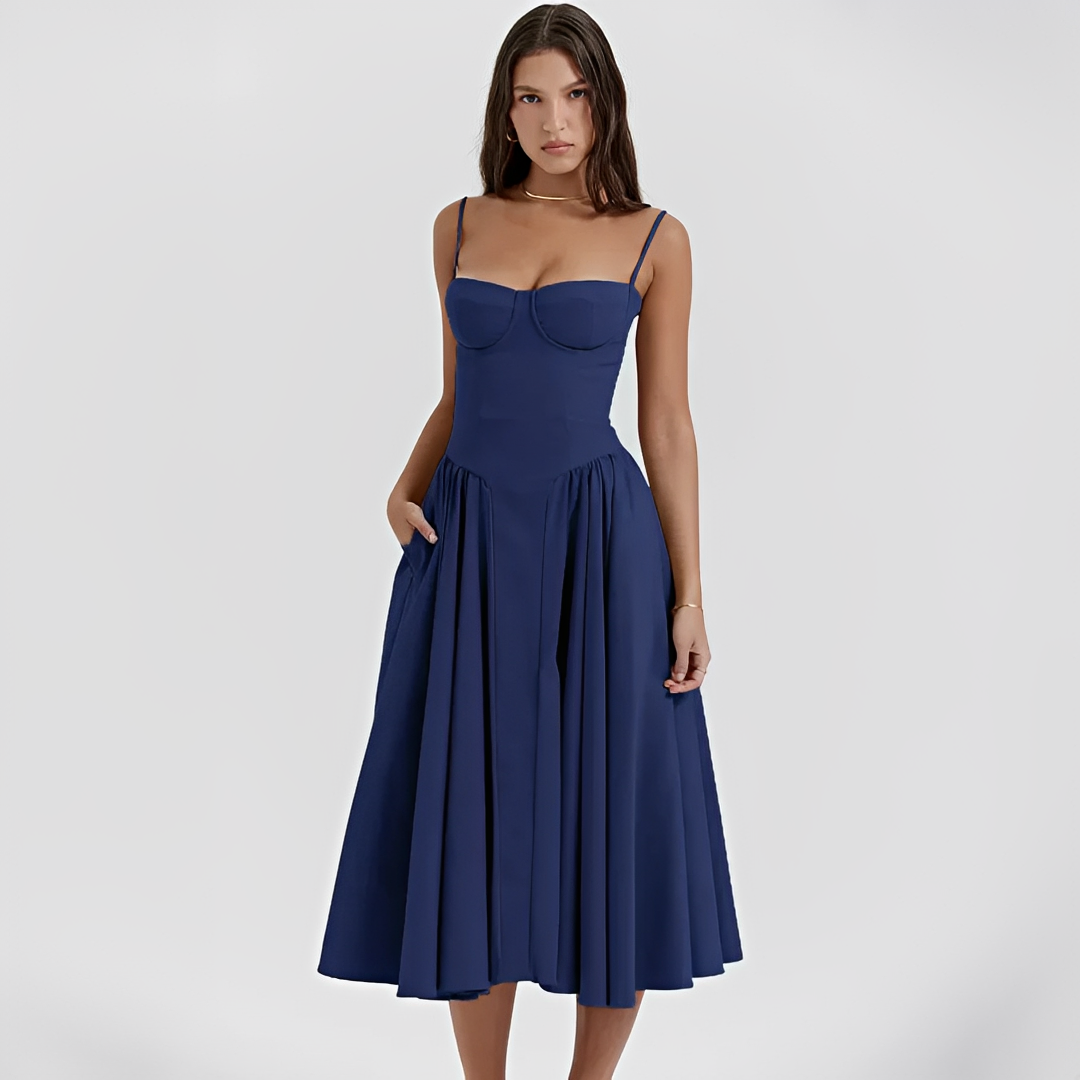 Michaela - Robe Midi Élégante et Chic