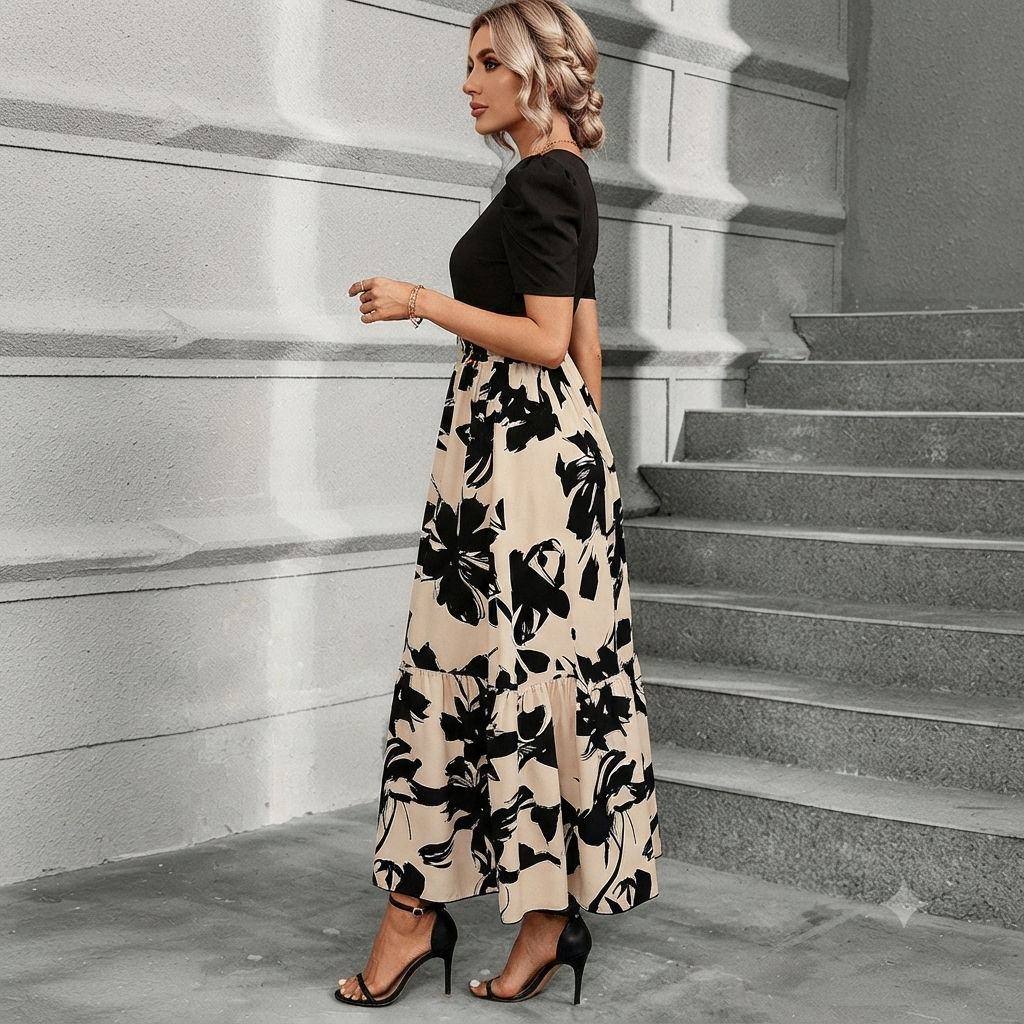 Astrid - Robe Jupe Florale Élégante