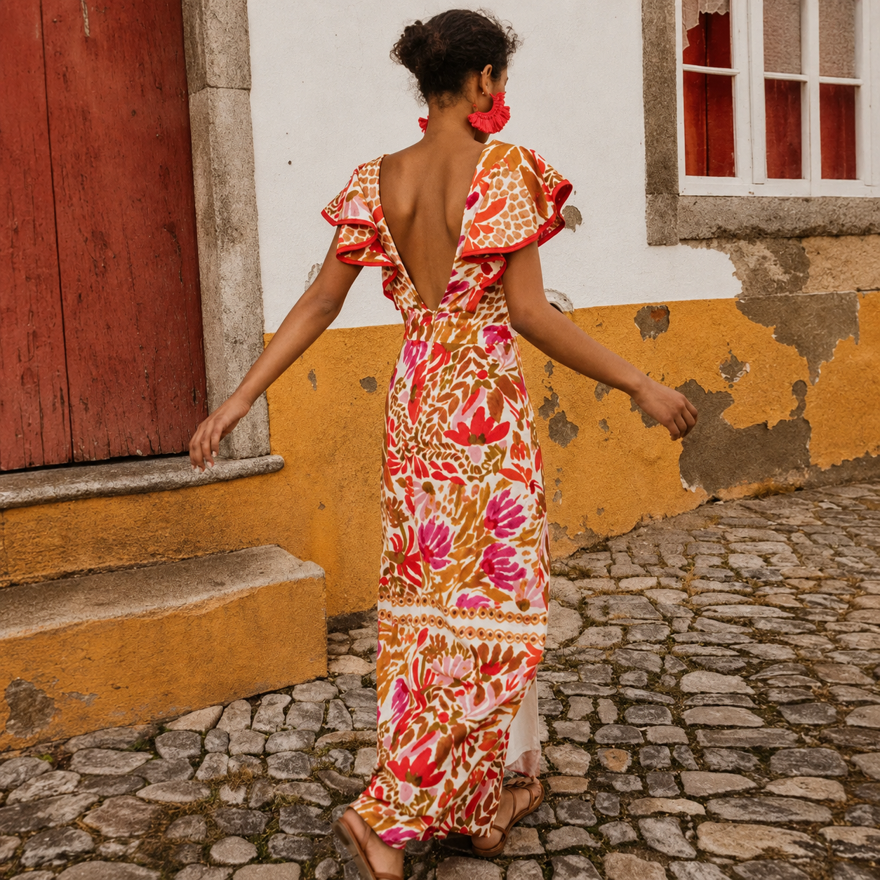 Rhian - Robe Slim Stylée Sans Dos