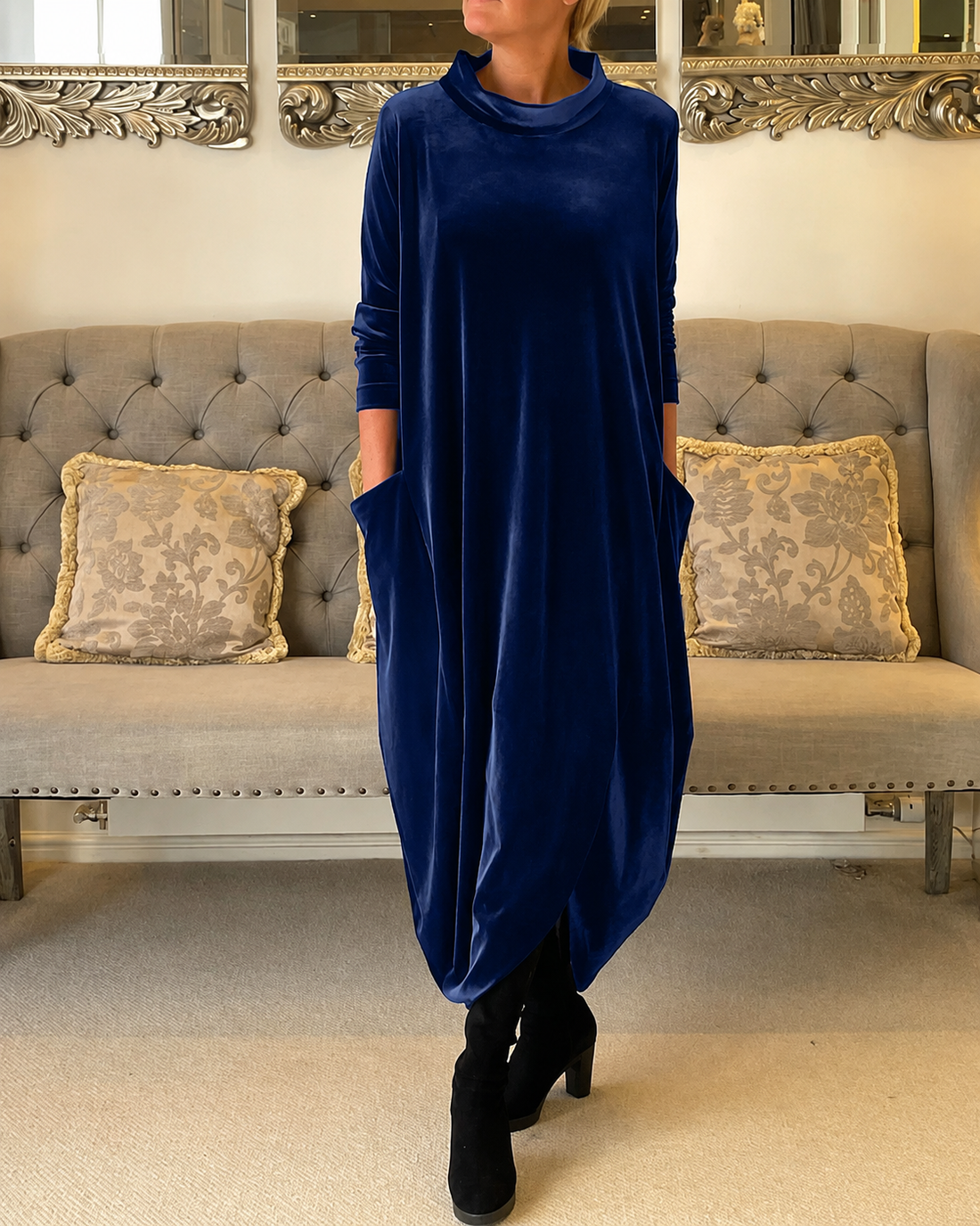 Zalinia - Robe Chic à Col Rond