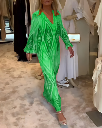 Glynnis - Robe maxi élégante à manches longues