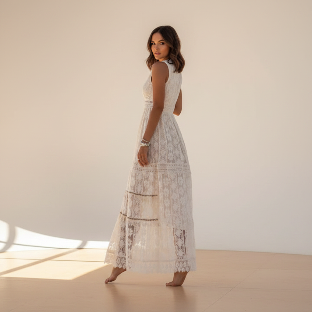 Barbarra - Élégante Robe à Taille Haute