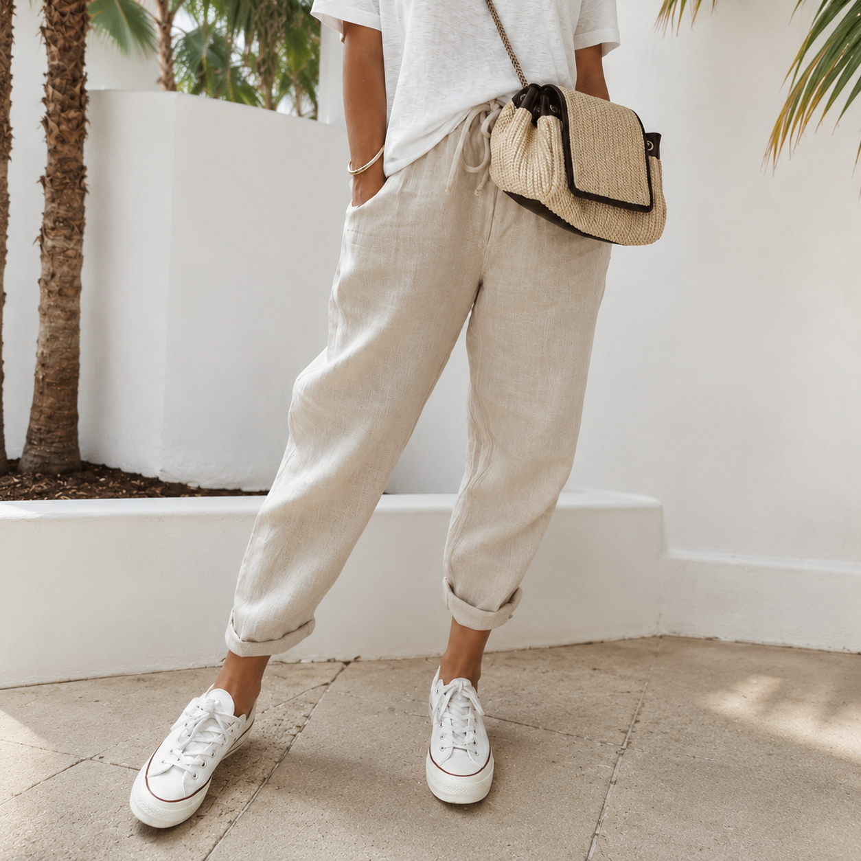 Elwyn - Pantalon Respirant à Taille Élastique