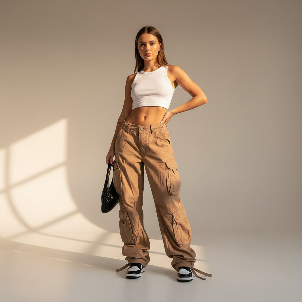 Kamley - Pantalon Cargo Ample et Stylé