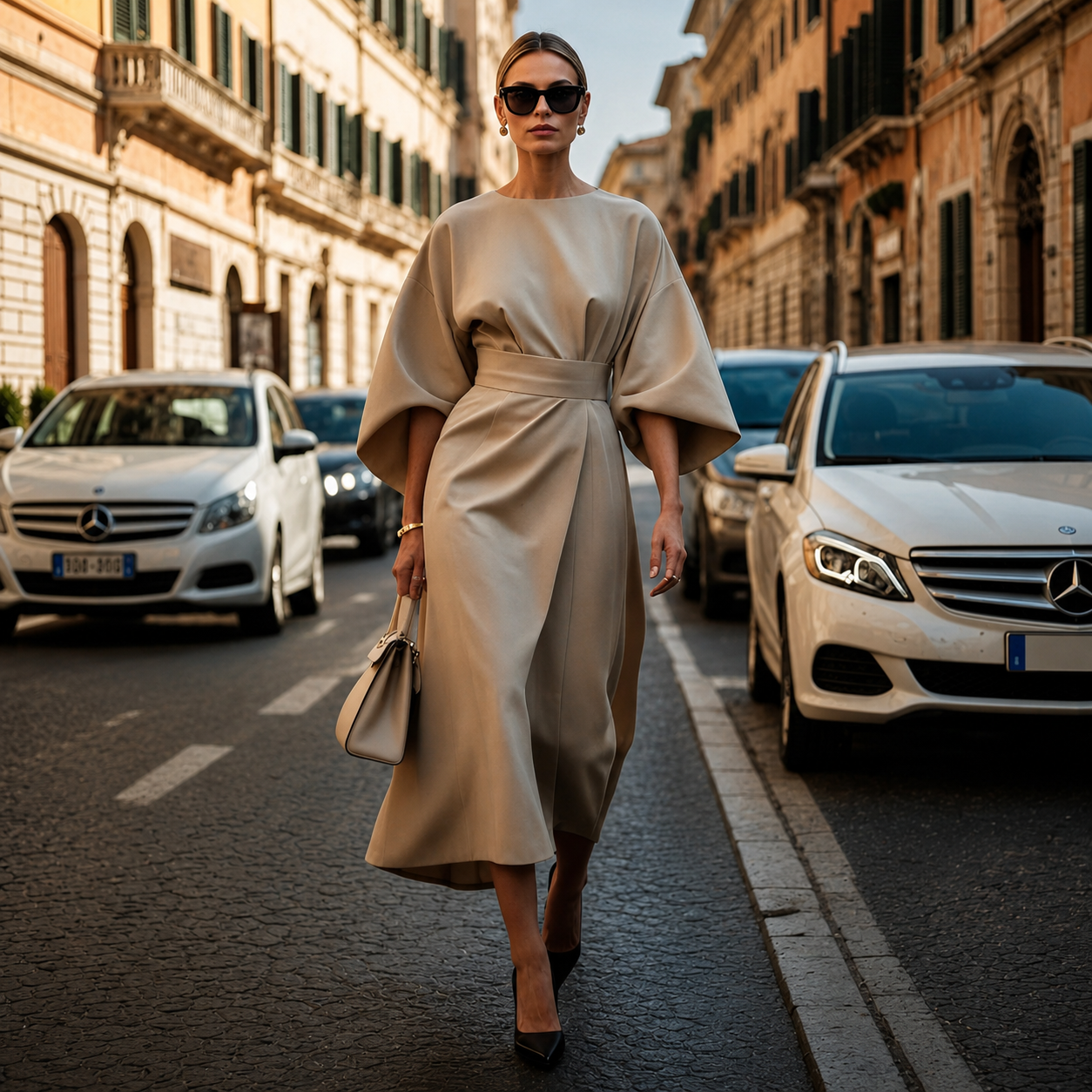 Sonia - Robe à Manches Chauve-Souris à la Mode