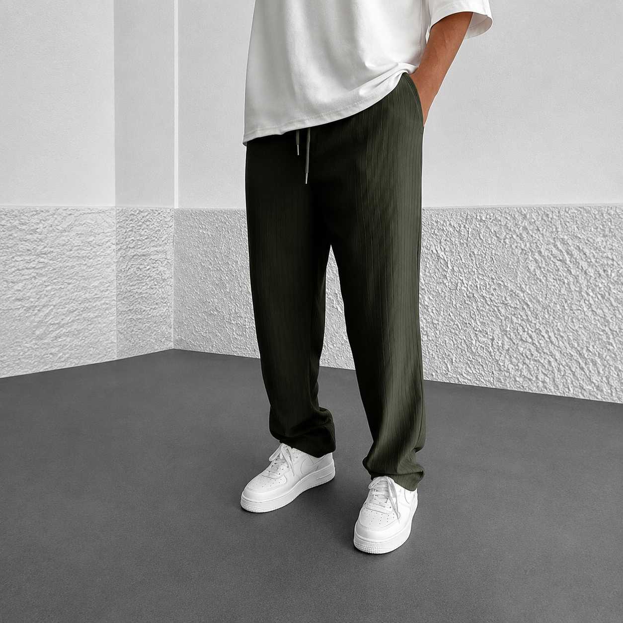 Zeke - Pantalon Décontracté avec Cordon