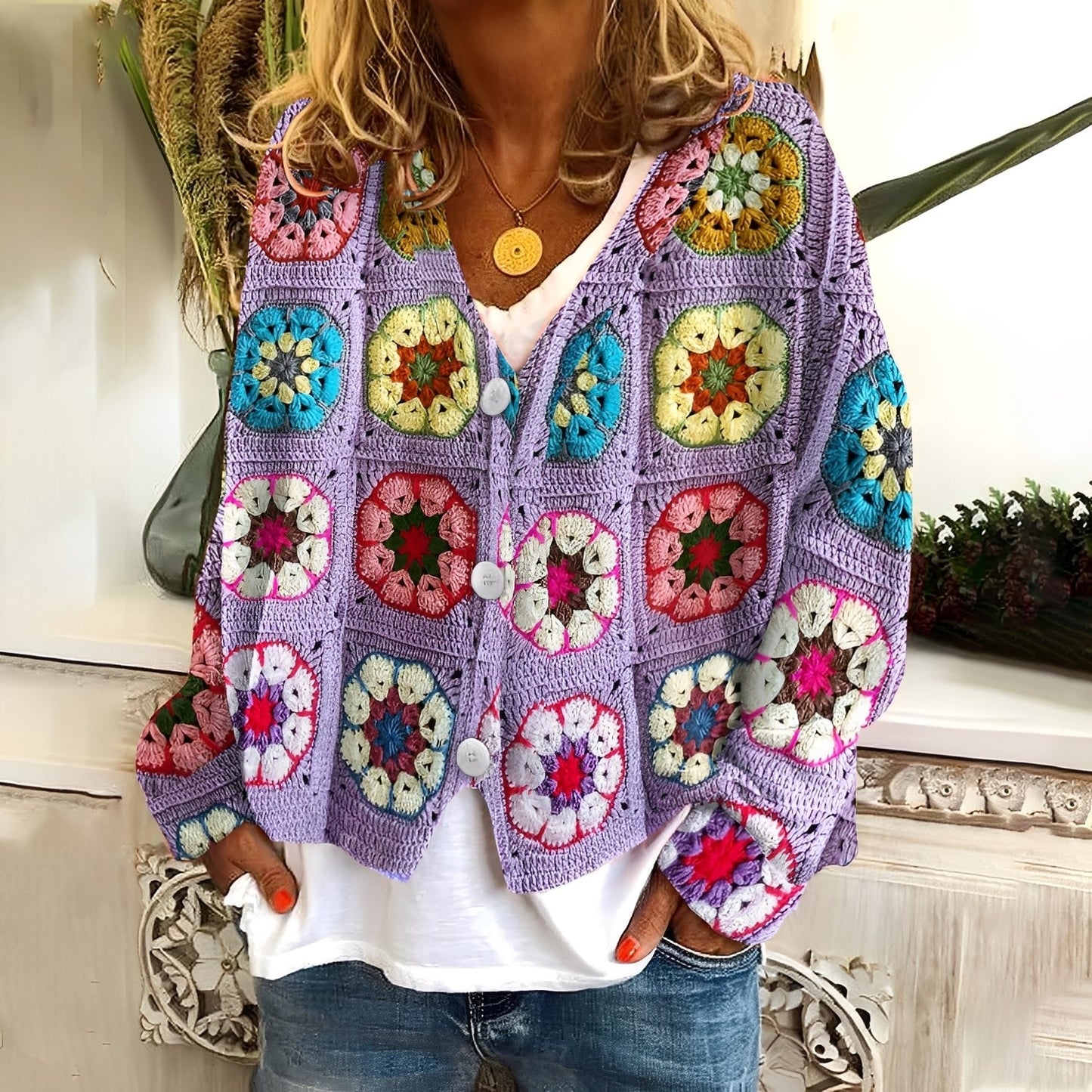 Nydia - Pull confortable et doux avec motif pour femmes