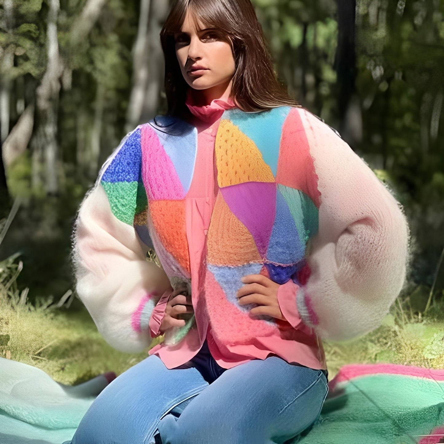 Luna - Pull chaud pour femmes avec couleurs contrastées