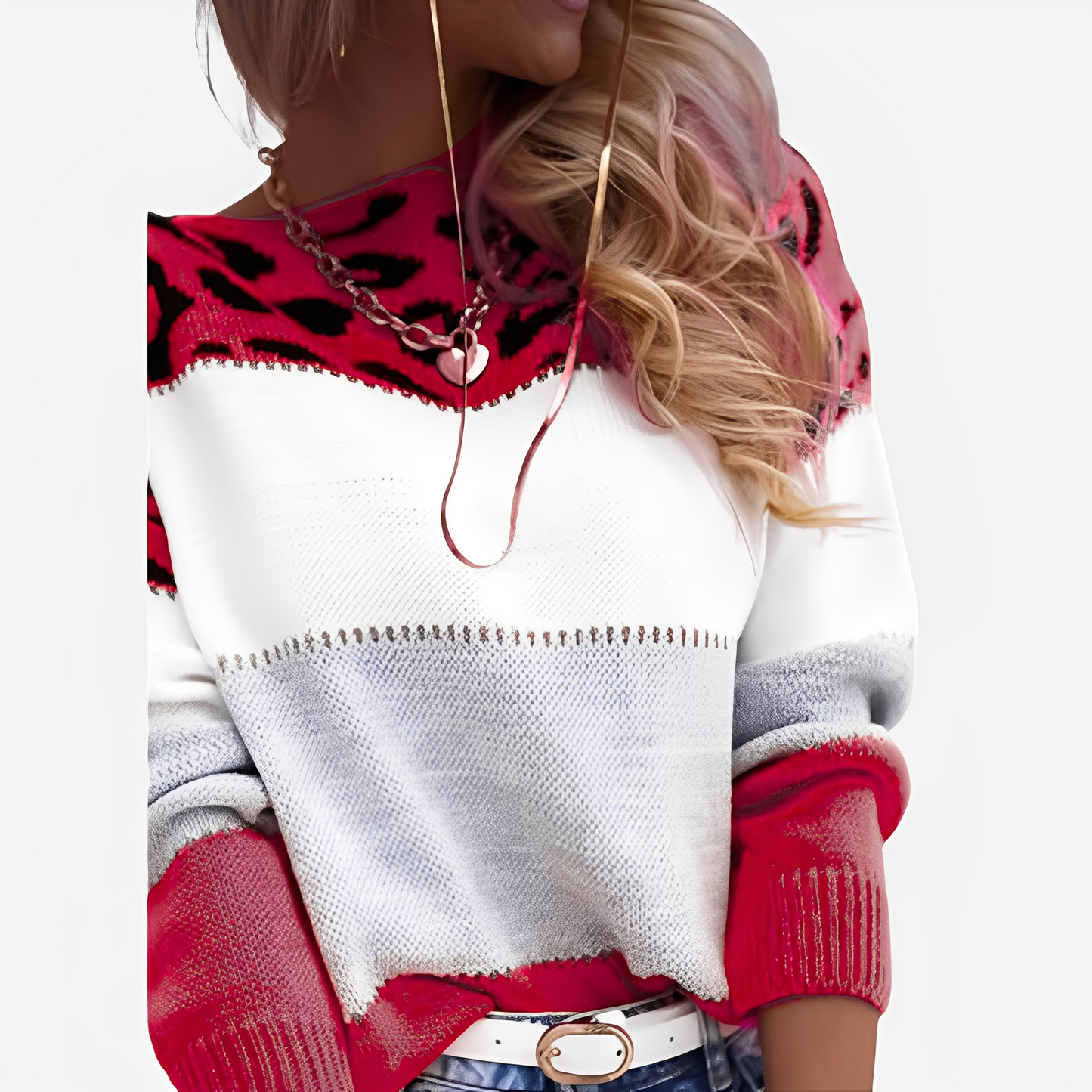 Anne - Pull élégant avec motif pour femmes