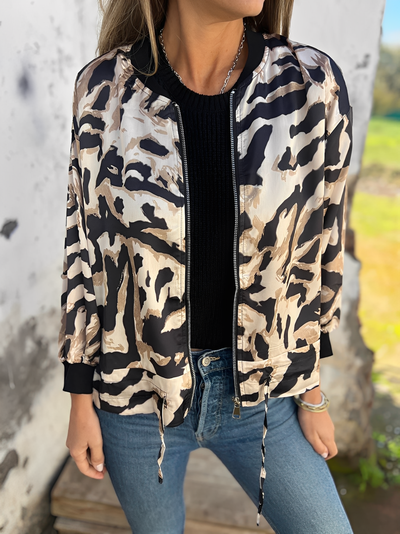 Ryana - Veste élégante avec fermeture éclair pour femmes