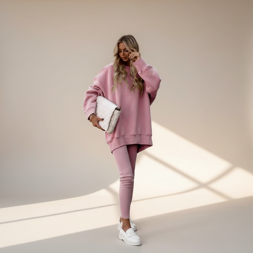 Jashanna - Ensemble Pantalon Oversize à Manches Longues