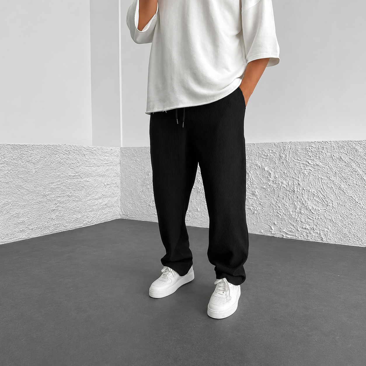 Zeke - Pantalon Décontracté avec Cordon