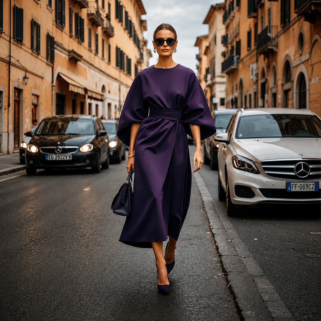 Sonia - Robe à Manches Chauve-Souris à la Mode