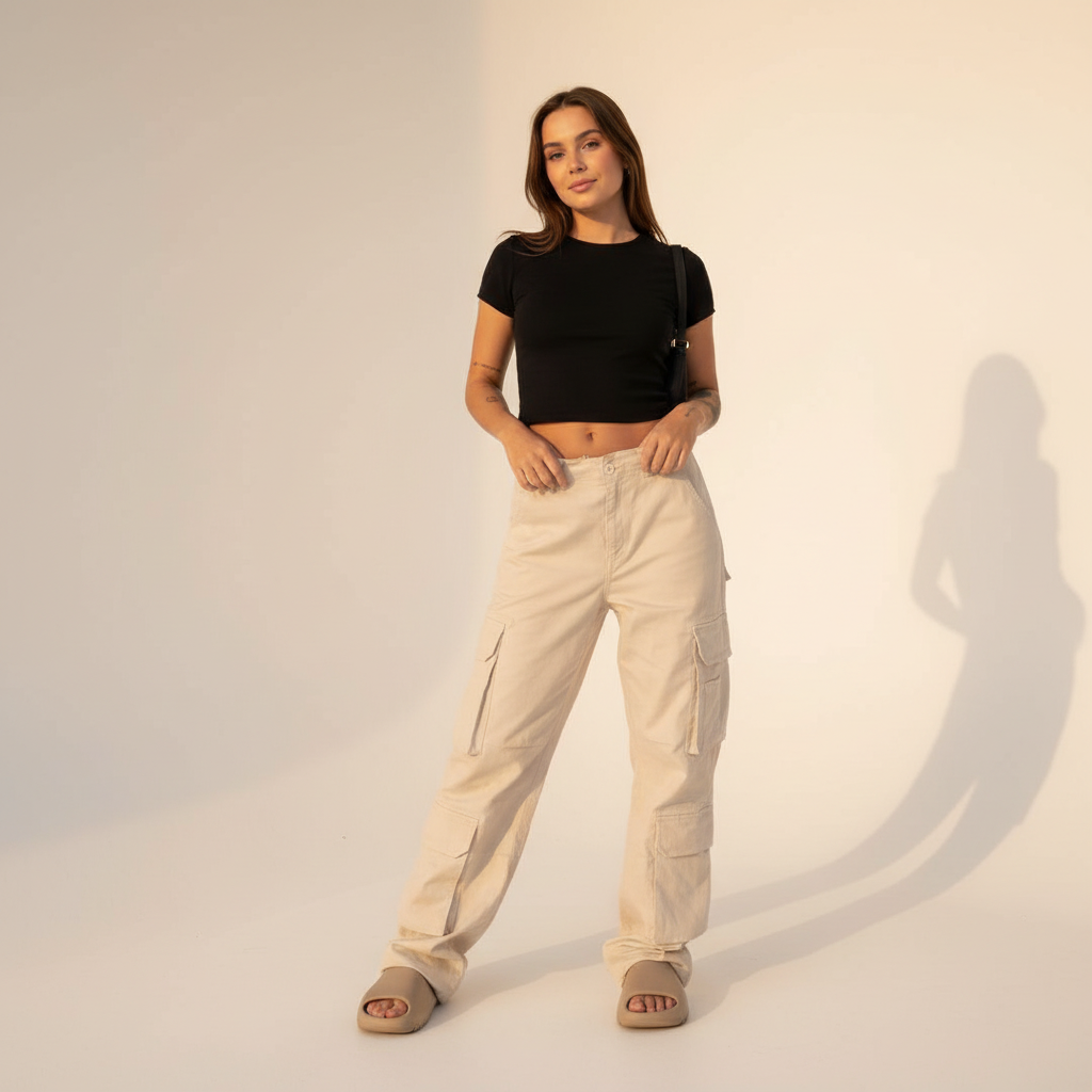 Kamley - Pantalon Cargo Ample et Stylé