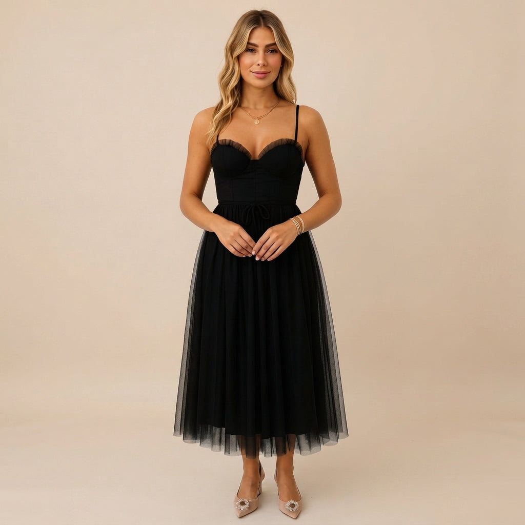 Cynthia - Robe Midi Élégante et Chic
