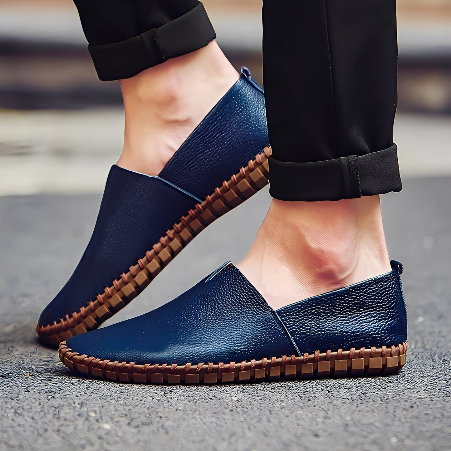 Neville - Beaux mocassins en cuir pour hommes