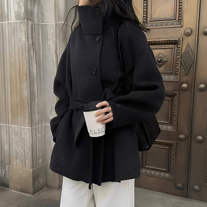 Claudia - Manteau en laine à double rangée de boutons pour femmes