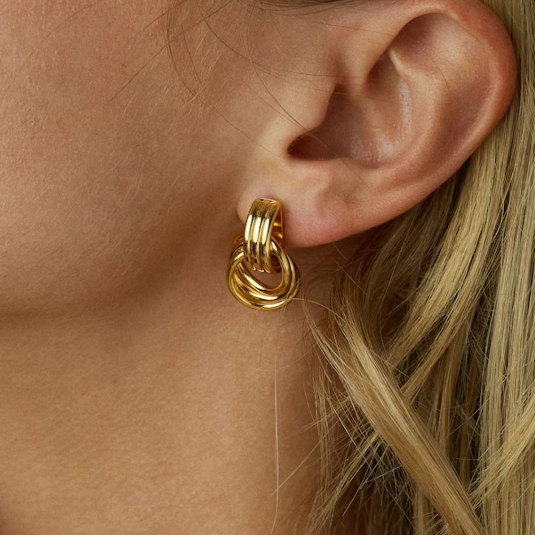 Lena - Boucles d'oreilles créoles en couches