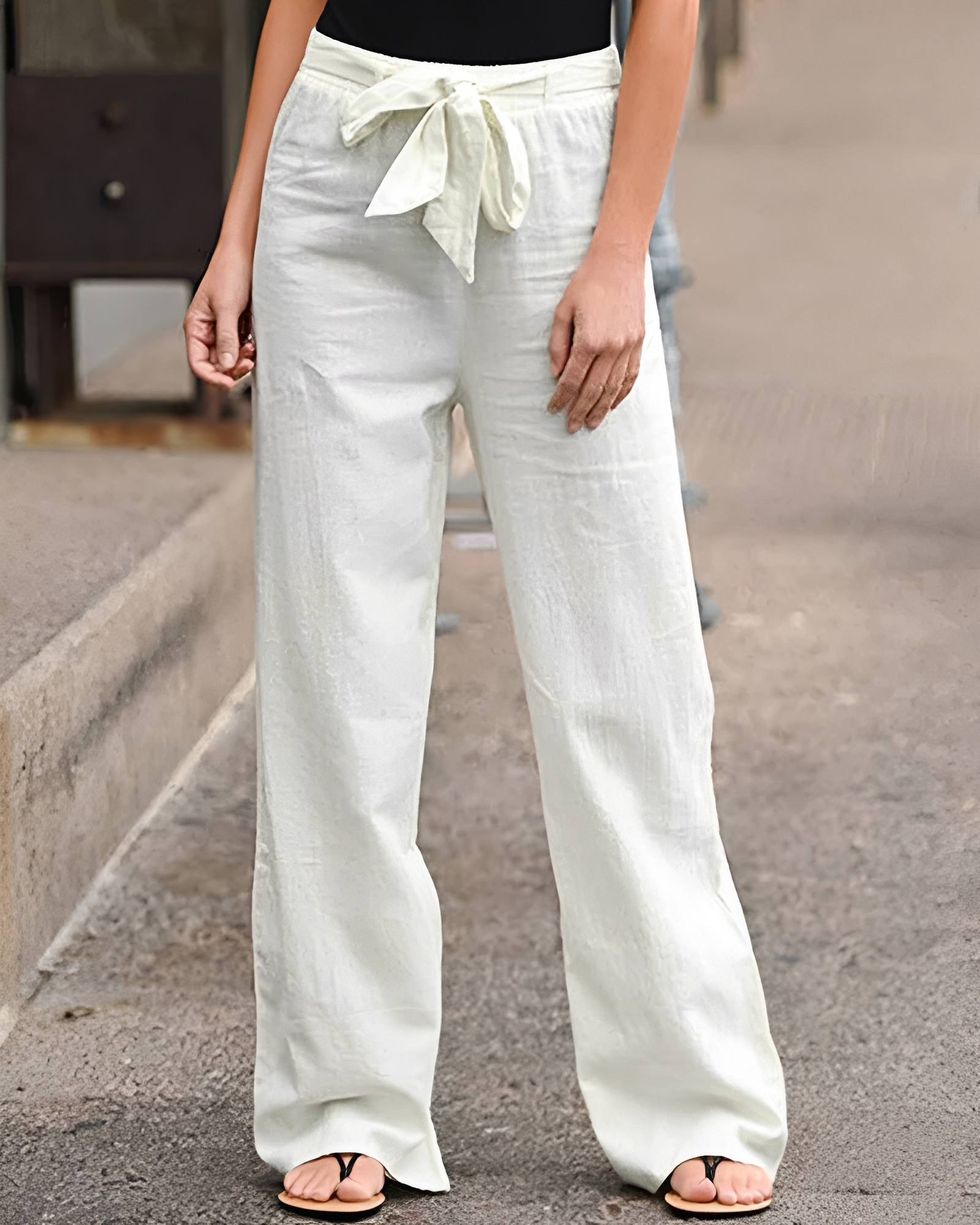 Saniyah - Pantalon avec Taille Extensible et Cordon