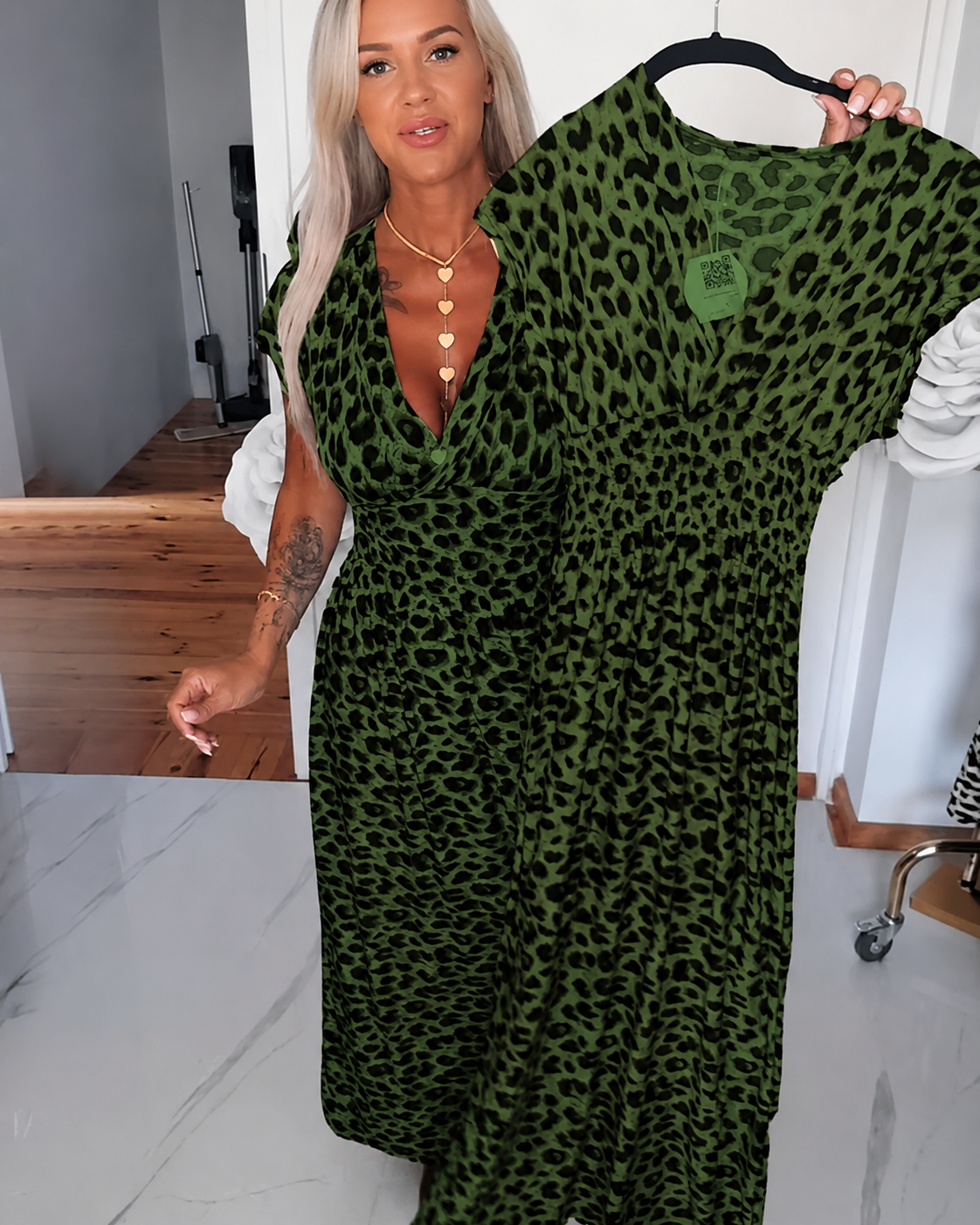 Dyshelle - Élégante Robe Bohème à Encolure en V