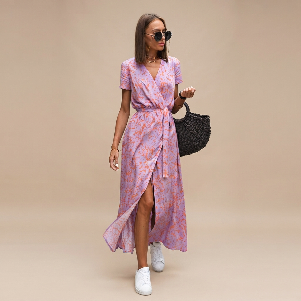 Sophie - Robe Midi Élégante et Fluide