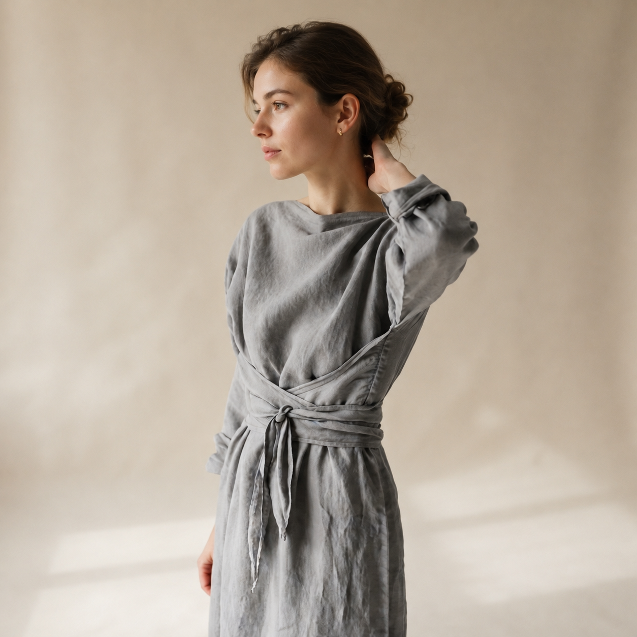 Ashlee - Robe maxi légère à lacets et coupe ample