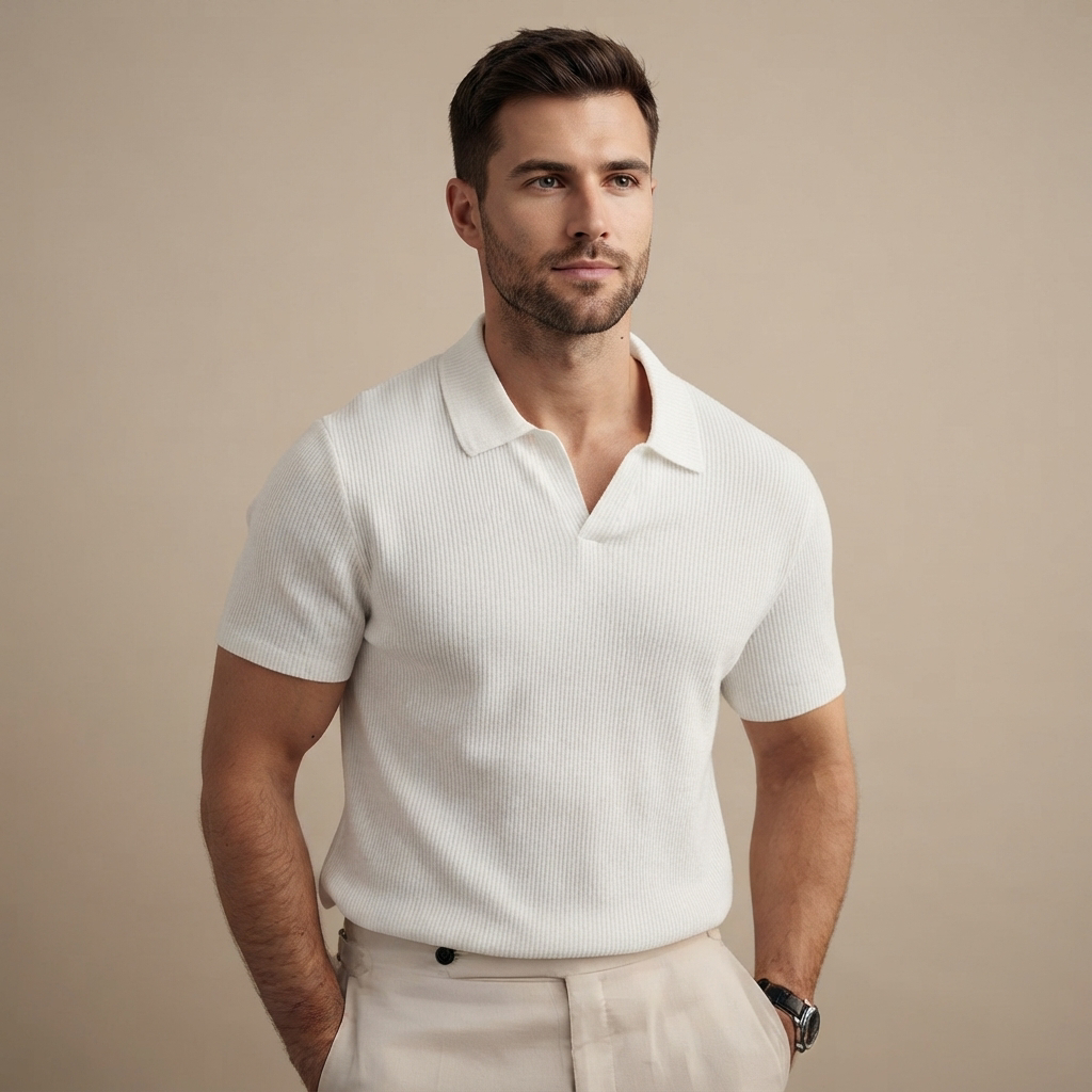 Kenzie - Polo Décontracté en Maille Gaufrée
