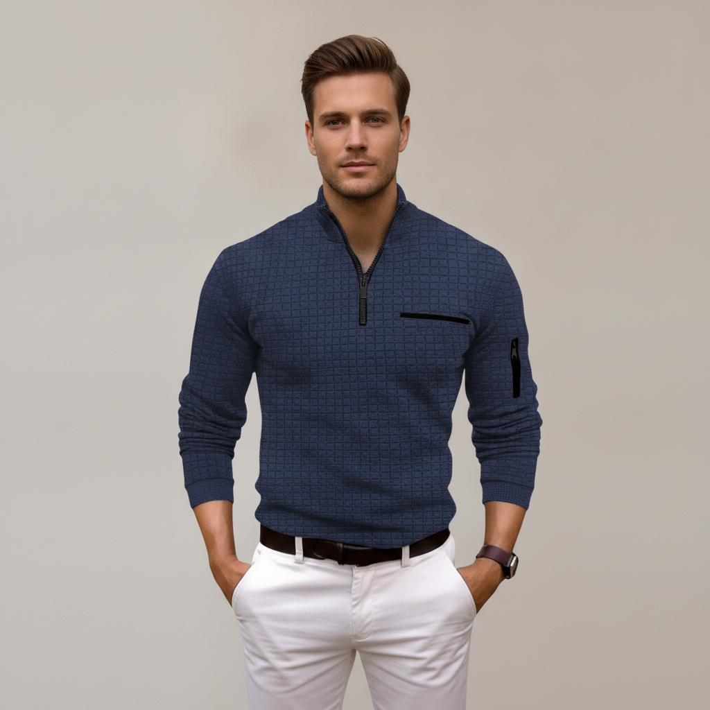 Andrey - Chemise chic avec demi-fermeture éclair
