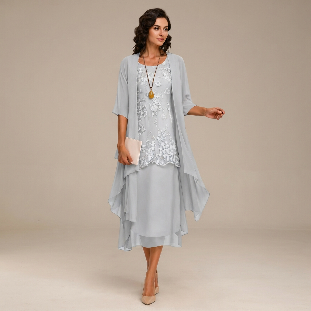 Krystal - Robe midi élégante deux pièces