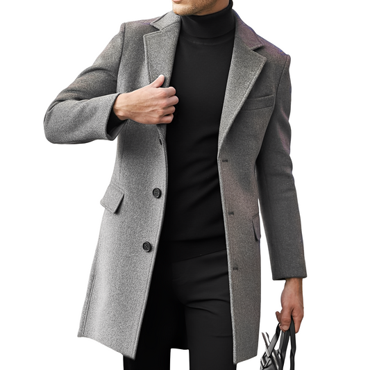 Robert - Warm and modern wool coat for men