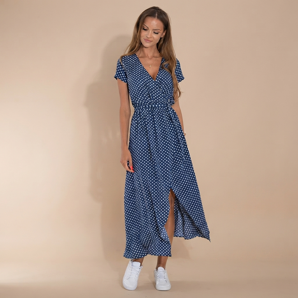 Sophie - Robe Midi Élégante et Fluide