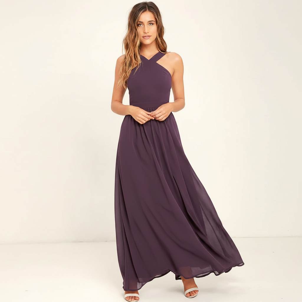 Suzanne - Robe Maxi Stylée à Col Croisé