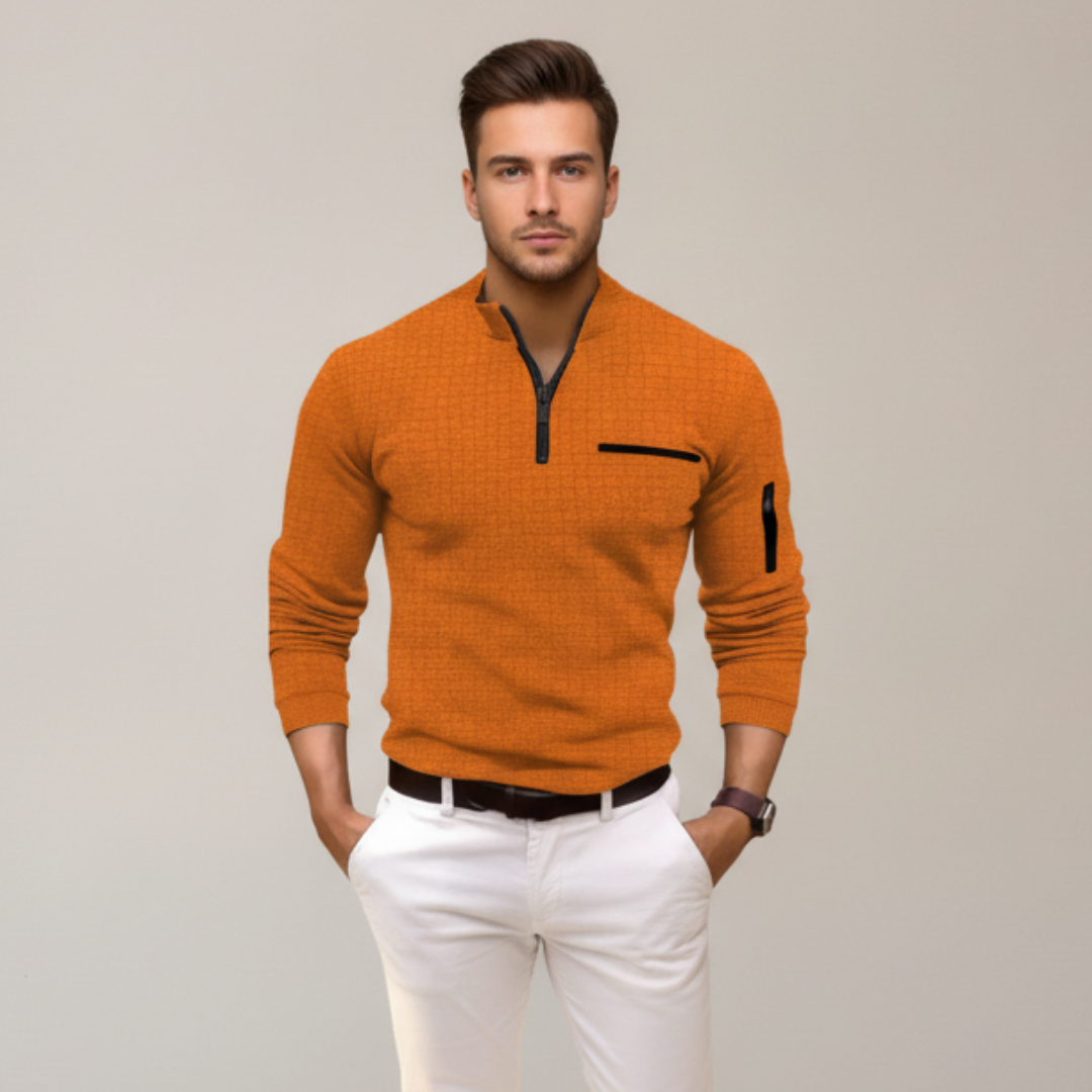 Andrey - Chemise chic avec demi-fermeture éclair
