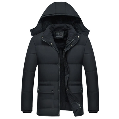 Hugo – Manteau d'hiver noir pour hommes
