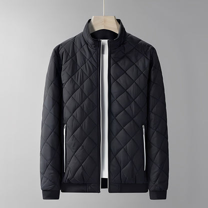 Mervin - Elegant quilted jacket with stand-up collar for men