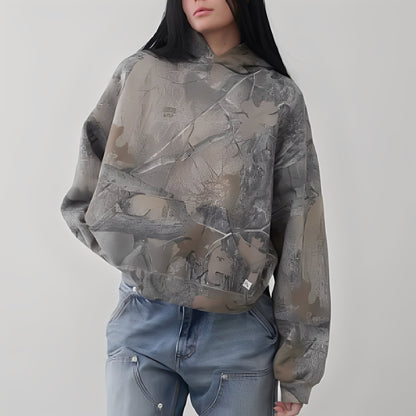 Anya - Sweat à capuche confortable en motif camouflage