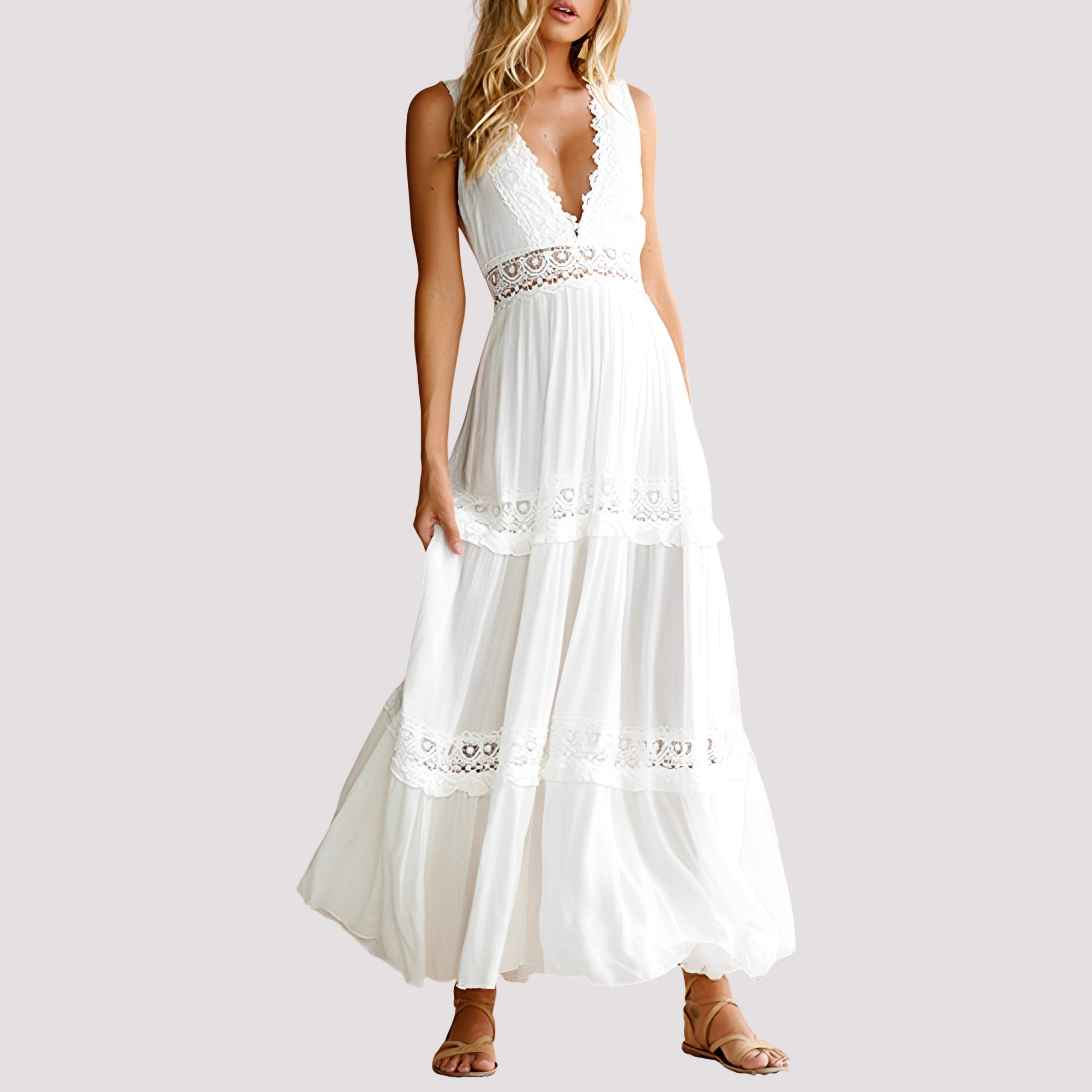 Tegan - Robe Midi Élégante