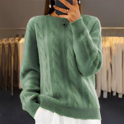 Theresa - Warm and classic wool sweater for women