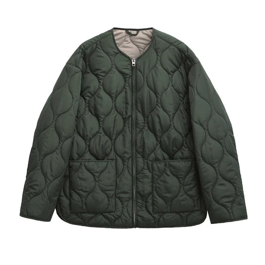 Thelma - Manteau relax avec matelassage en losanges pour femmes